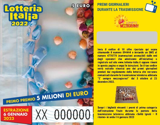 biglietto lotteria italia 2022
